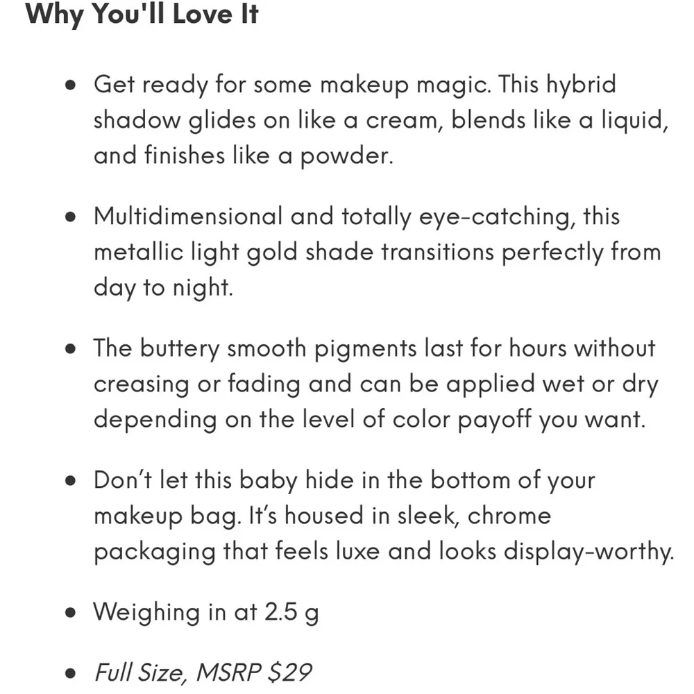 5/$25 IL MAKIAGE multi dimensional eyeshadow